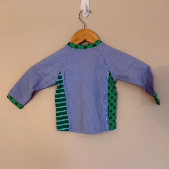 NWT Rag Mart Baby Funky Eclectic Green and Blue Owl Appliqué Matching Set Sz 80 - Picture 3 of 5
